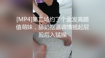 [MP4]第二场约了个金发高颜值萌妹，舔奶抠逼调情翘起屁股后入猛操