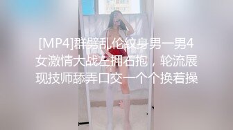 [MP4]群劈乱伦纹身男一男4女激情大战左拥右抱，轮流展现技师舔弄口交一个个换着操