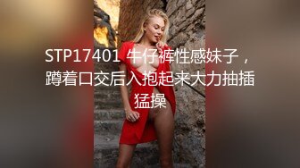 STP17401 牛仔裤性感妹子，蹲着口交后入抱起来大力抽插猛操